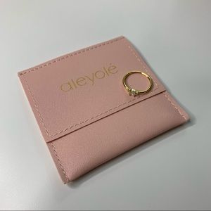 Gold Ring with White Zirconia